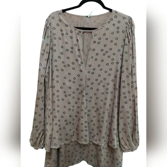 Free People Beck Tunic Layered Rayon Boho Mini Dress Womens L Fairycore Coquette - Picture 1 of 5